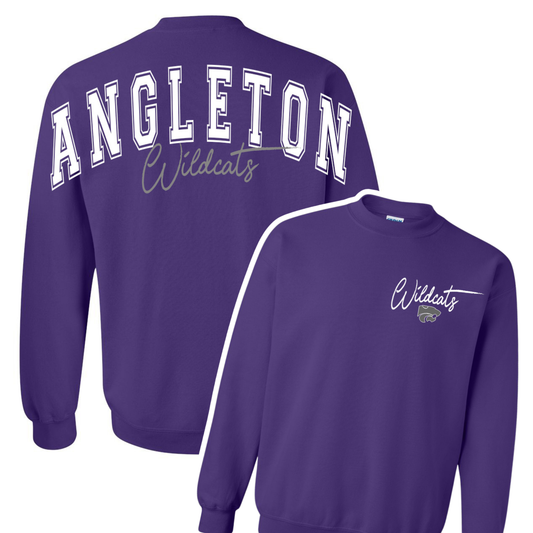 Preorder Custom Arm to Arm Crewneck - Angleton Wildcats