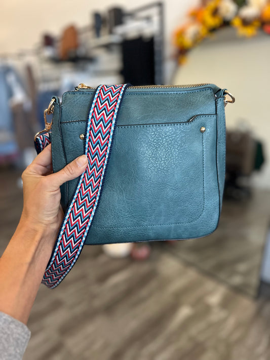 Boho Strap Crossbody Bag (Jade)
