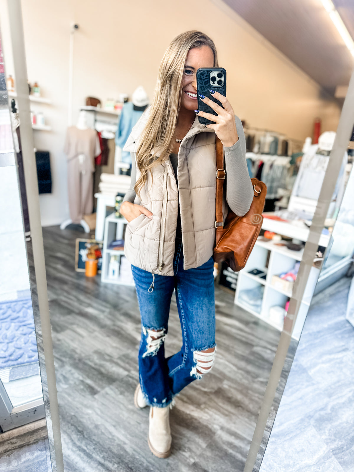 Day Trip Puffer Vest - Mocha