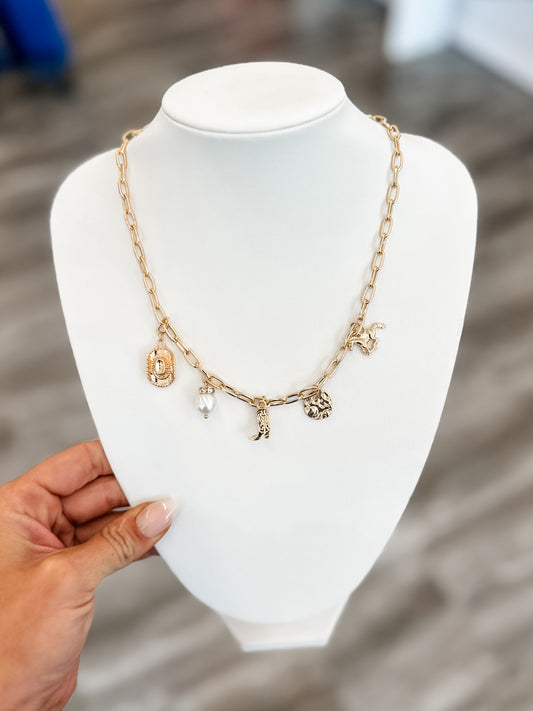 Western Charm Necklace (Gold)