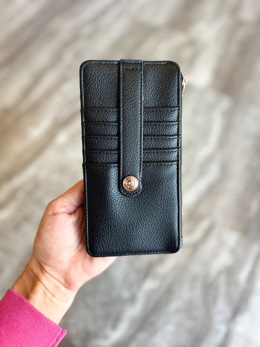 Saige Slim Cardholder Wallet (Black)
