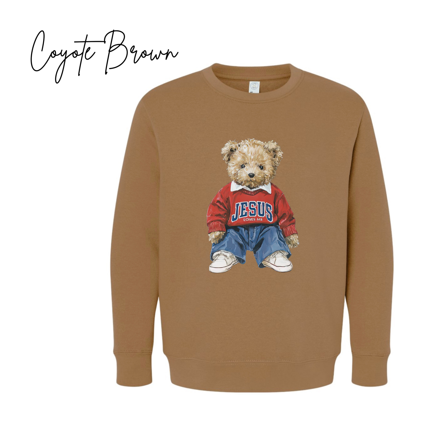 Preorder Jesus Loves Me Teddy Crewneck (Toddler/Youth)