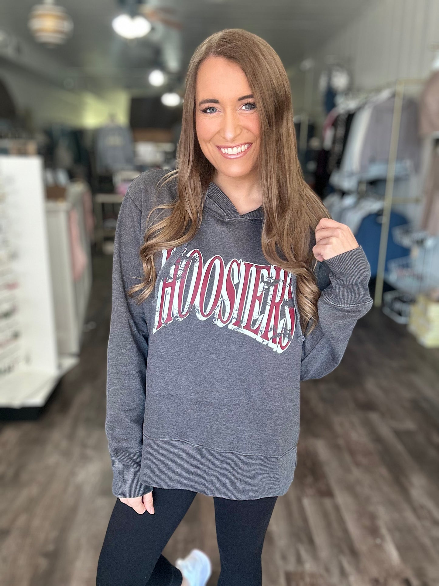 Hoosiers Oversized Acid Wash Hoodie