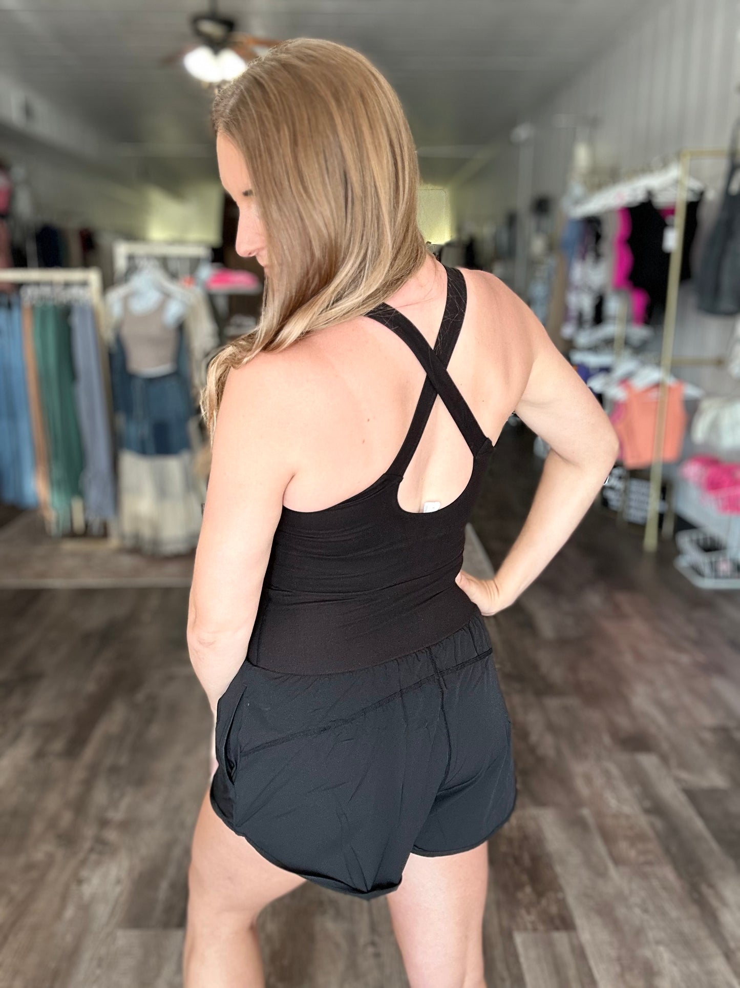 RESTOCK Give Me More Romper - Black