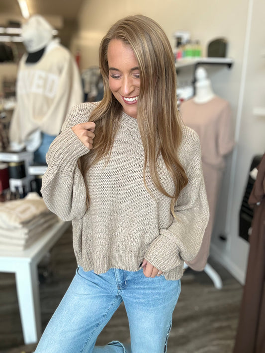 Keenan Slouchy Sweater (Light Mocha)