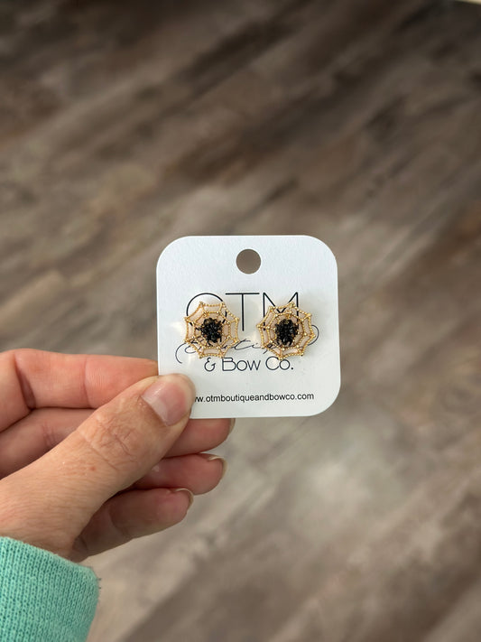 Spiderweb Studs - Gold