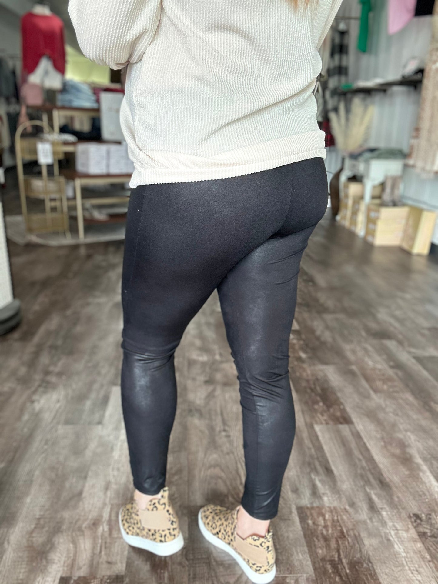 Faux Leather Slim Fit Leggings