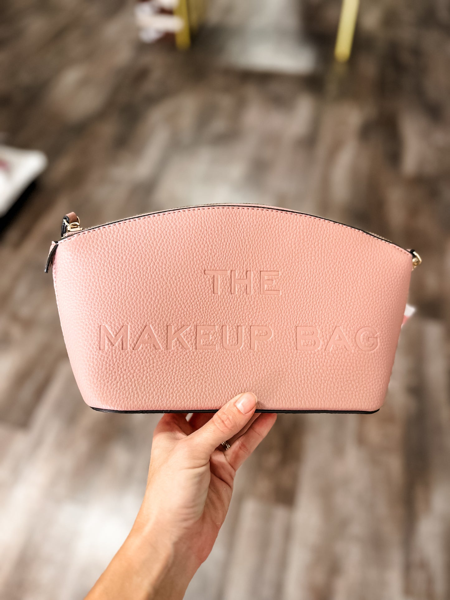 Embossed Make-Up Bag (Pink)