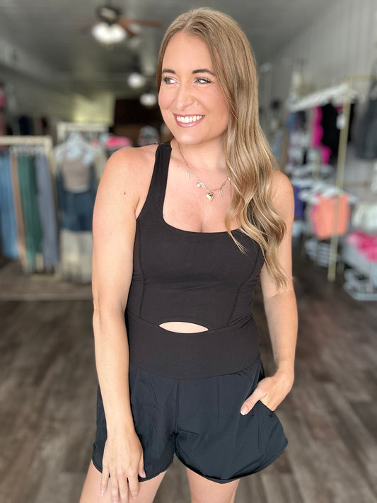 RESTOCK Give Me More Romper - Black