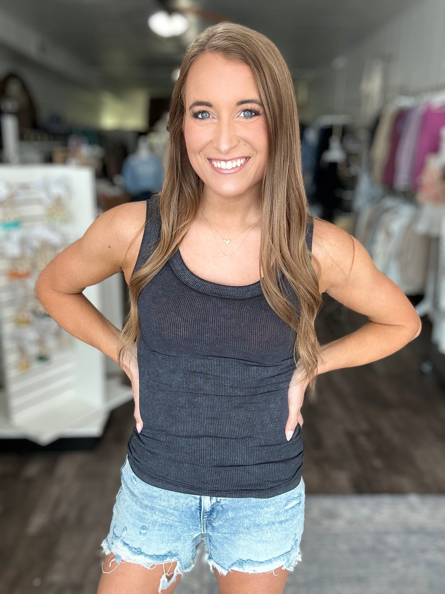 Better Than Basic Ribbed Tank (Black)