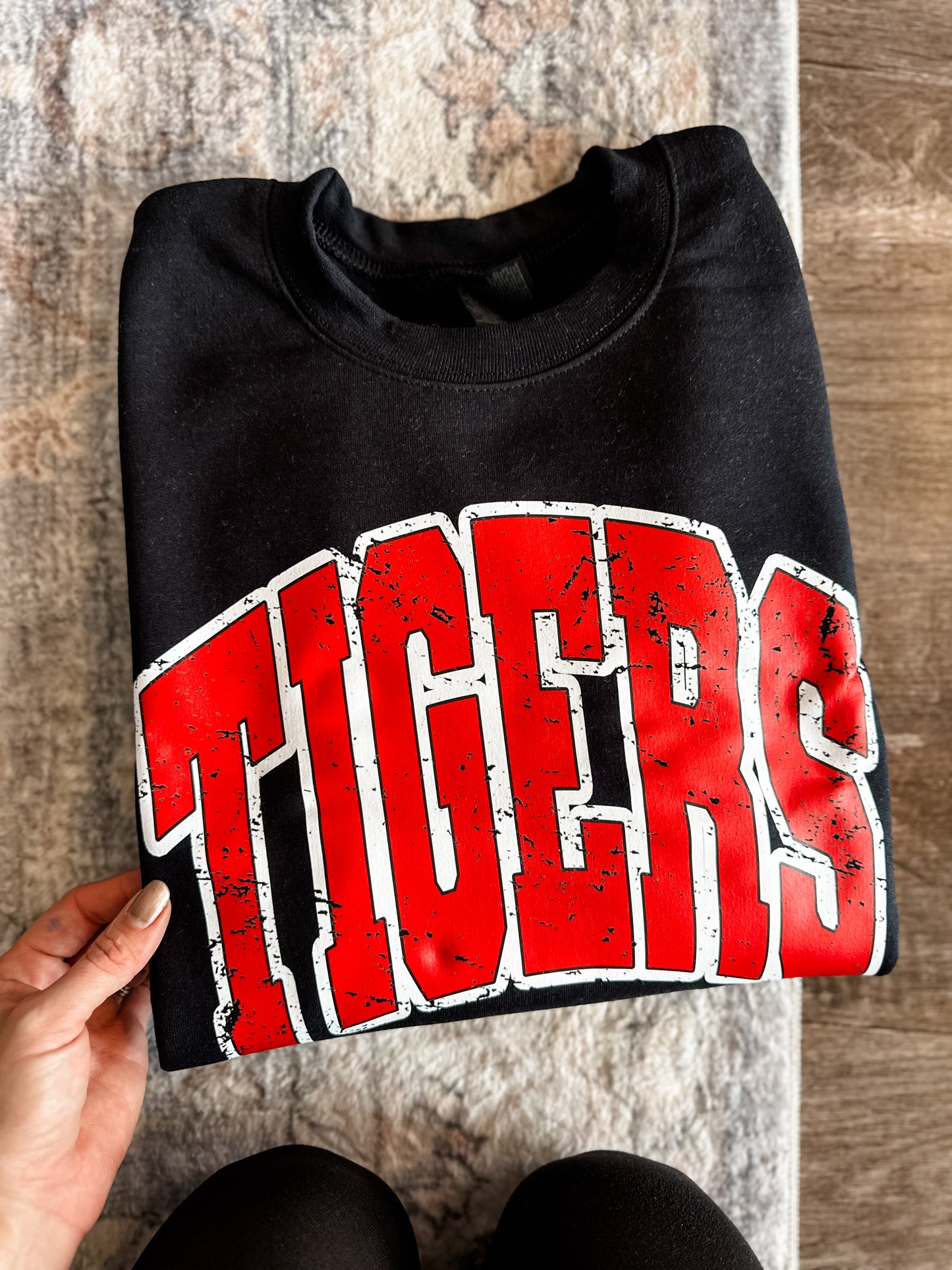 Distressed Tigers Crewneck