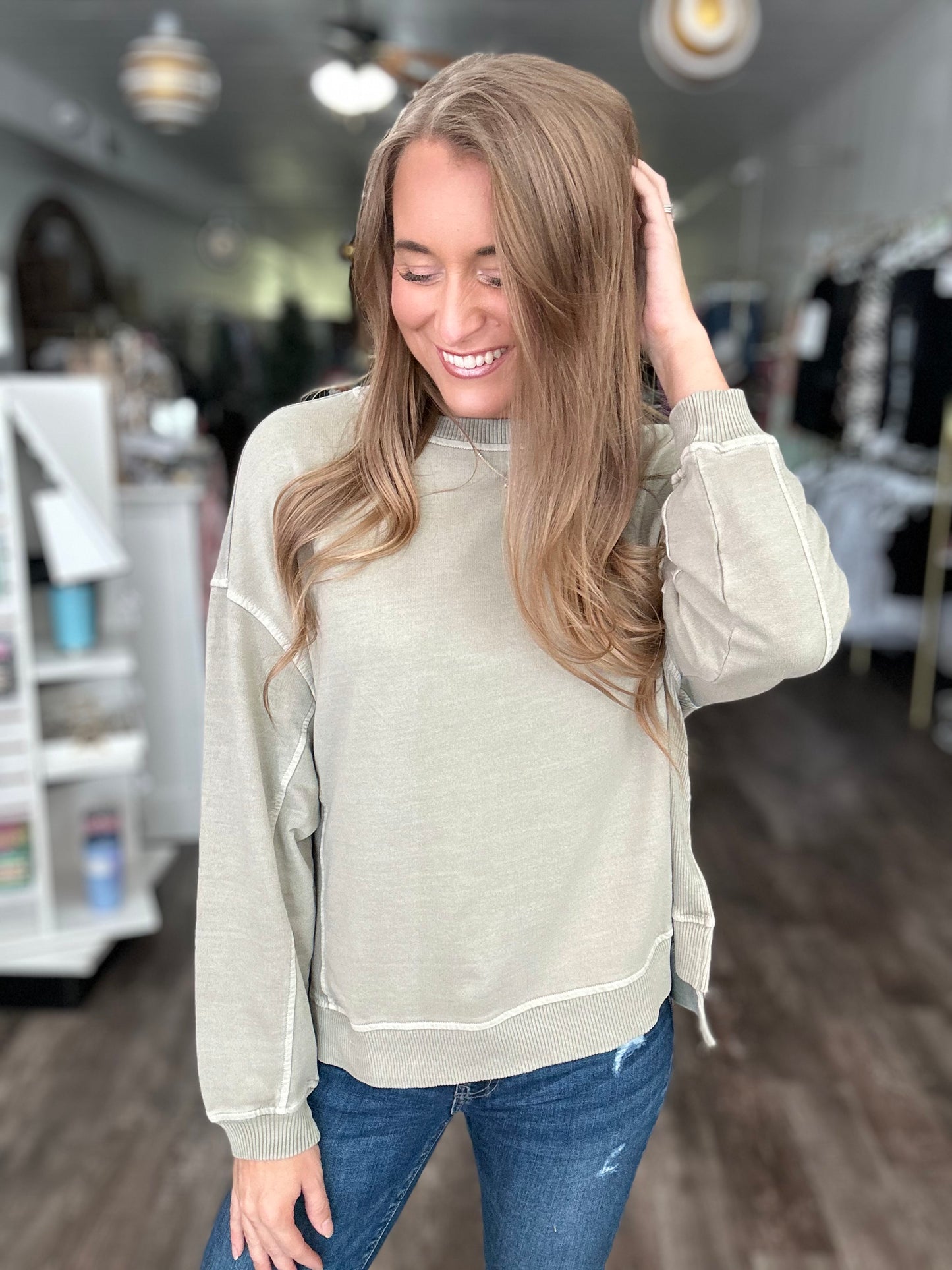 Doing It All Cozy Pullover - Ash Mocha