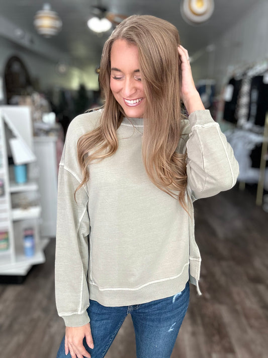 Doing It All Cozy Pullover - Ash Mocha