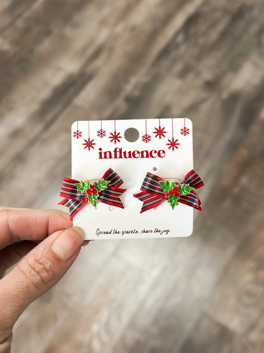 Mistletoe/Bow Earrings