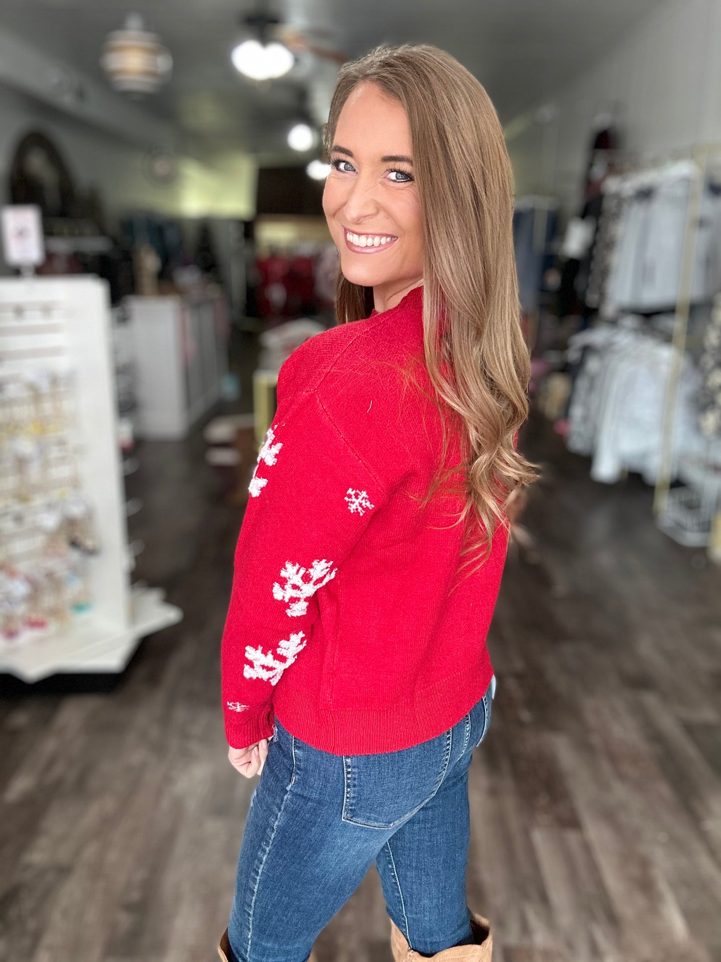 Winter Wonderland Balloon Sleeve Sweater