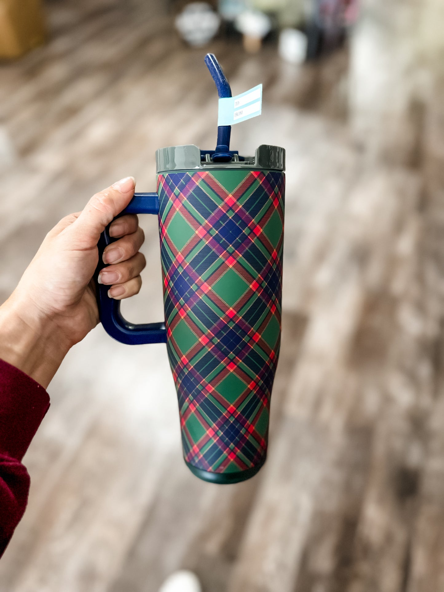 Plaid Holiday Tumbler - Simply Southern
