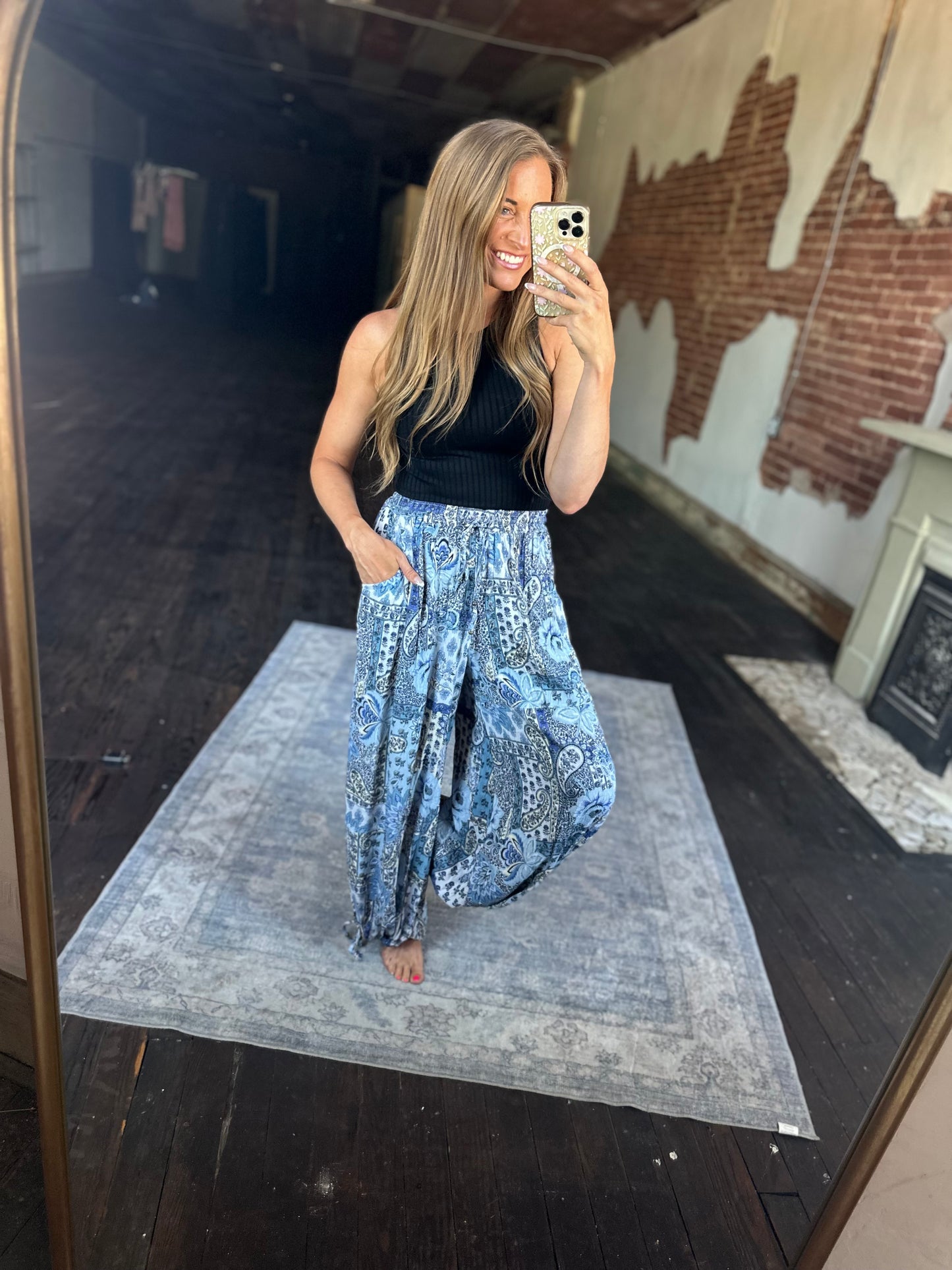Out of Curiosity Baggy Tie Pants