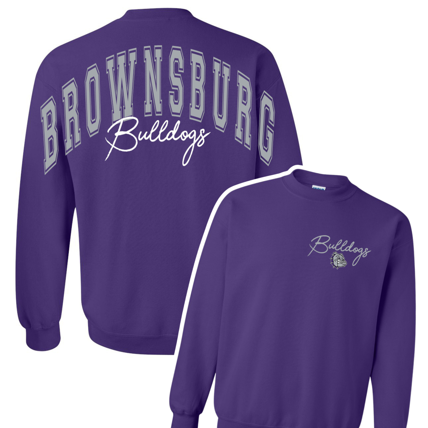 Preorder Custom Arm to Arm Crewneck - Brownsburg Bulldogs