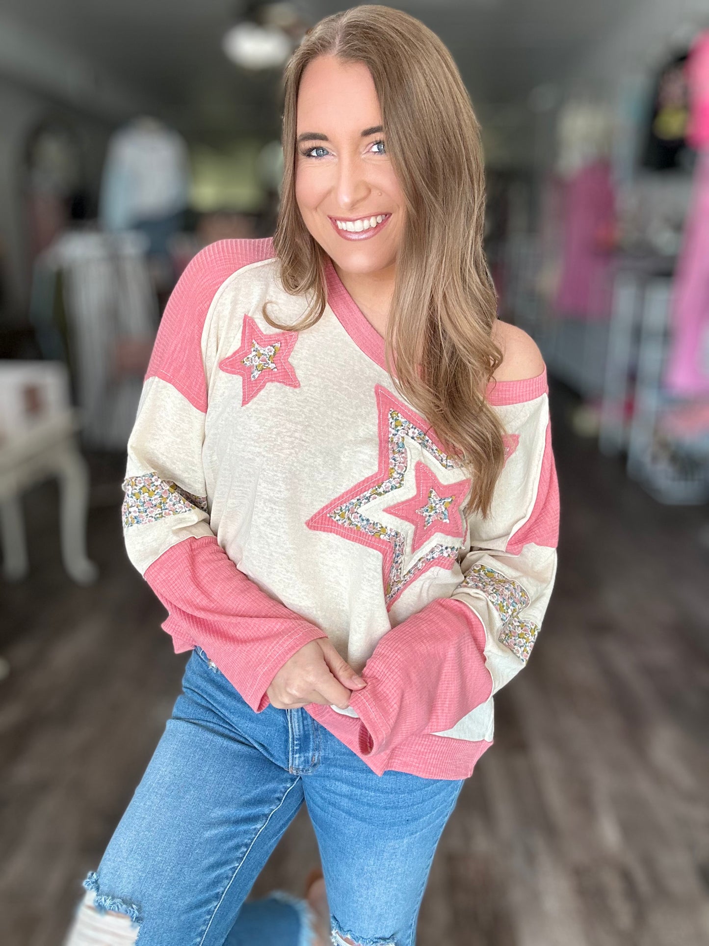 Catching Sunshine Oversized Top - Pink