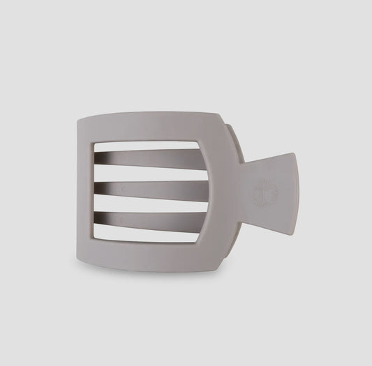 Silver Flames Flat Square Clip - Medium