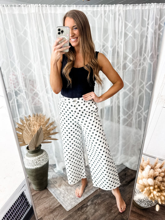 Out of Curiosity Polka Dot Pants