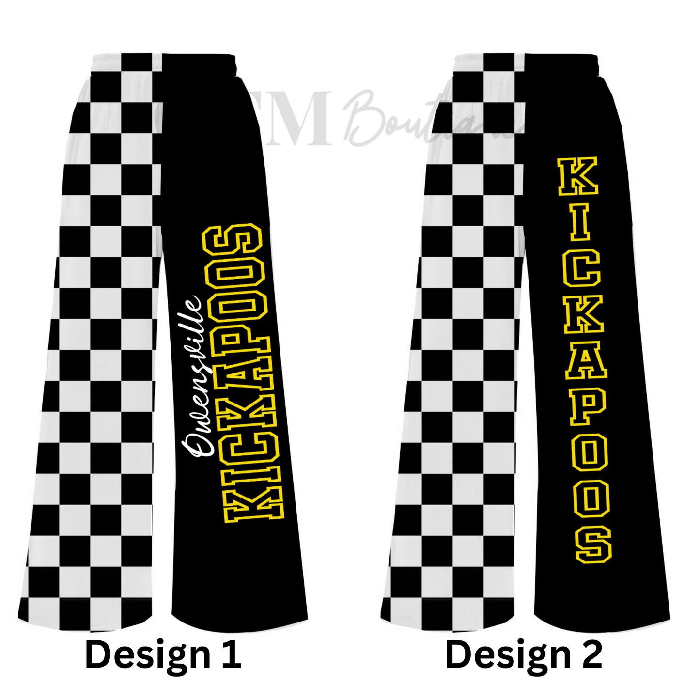 Preorder Custom Team Split Checkered Pants