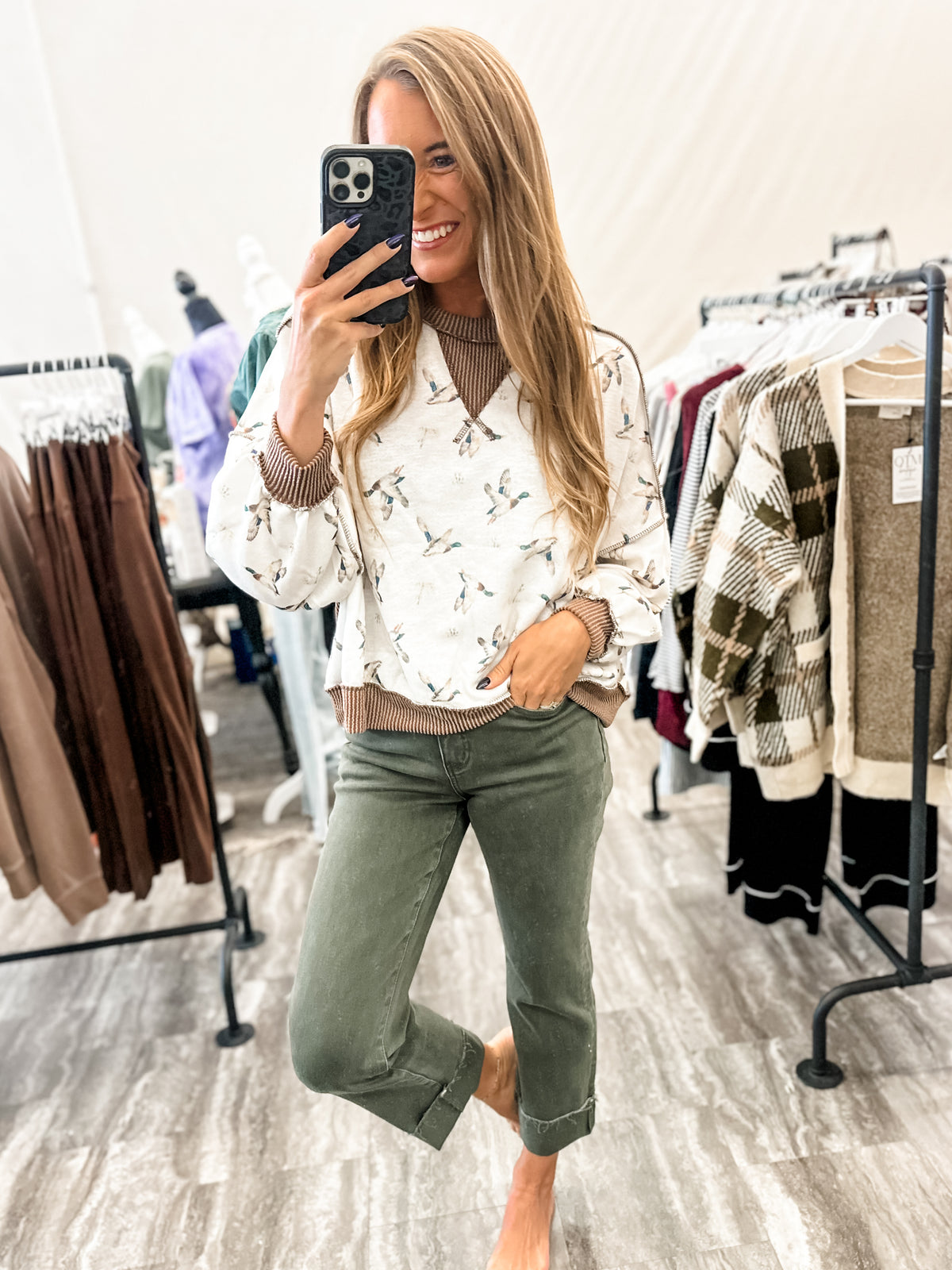 Gwen Duck Camo Top