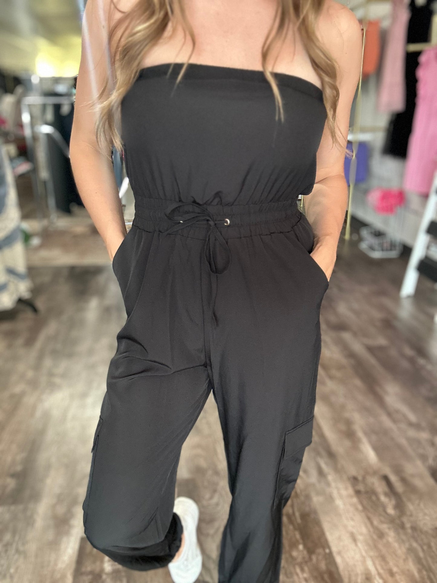 Count on Me Strapless Jumpsuit