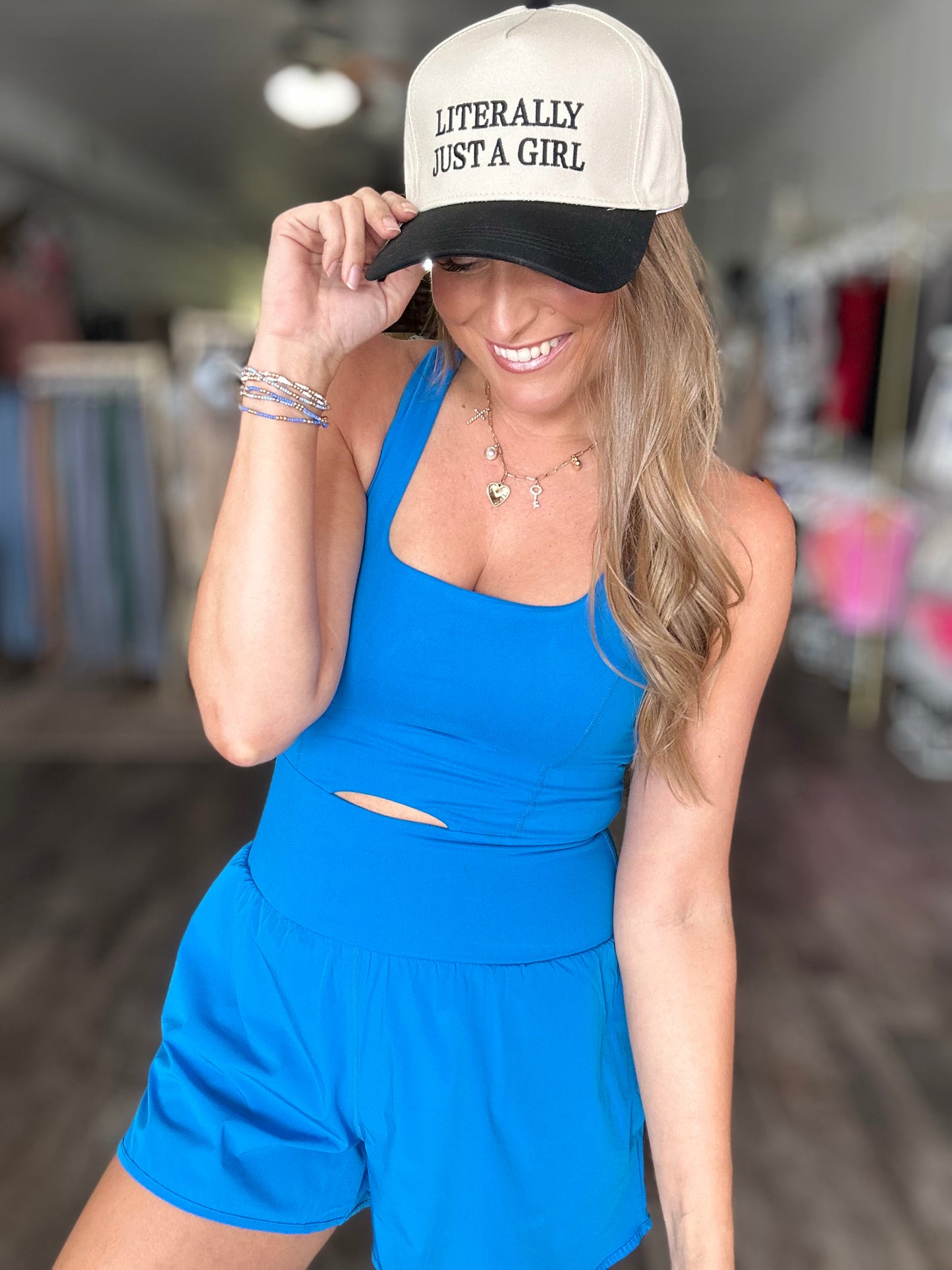 Give Me More Romper - Blue