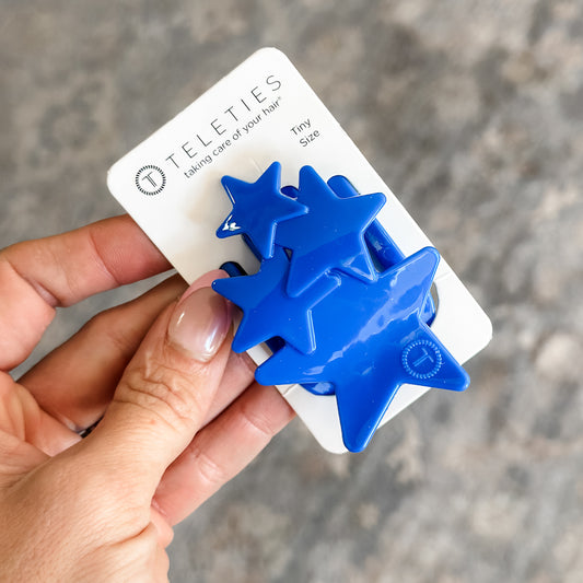 Blue Shooting Star Flat Clip - Tiny