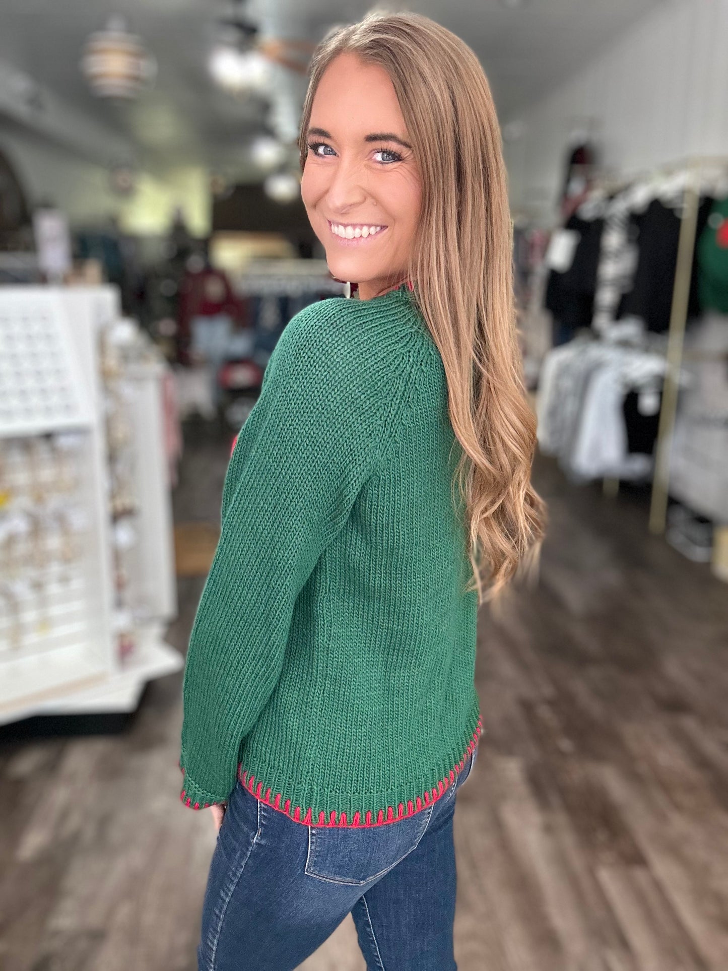 Very Merry Yarn Embroidered Sweater