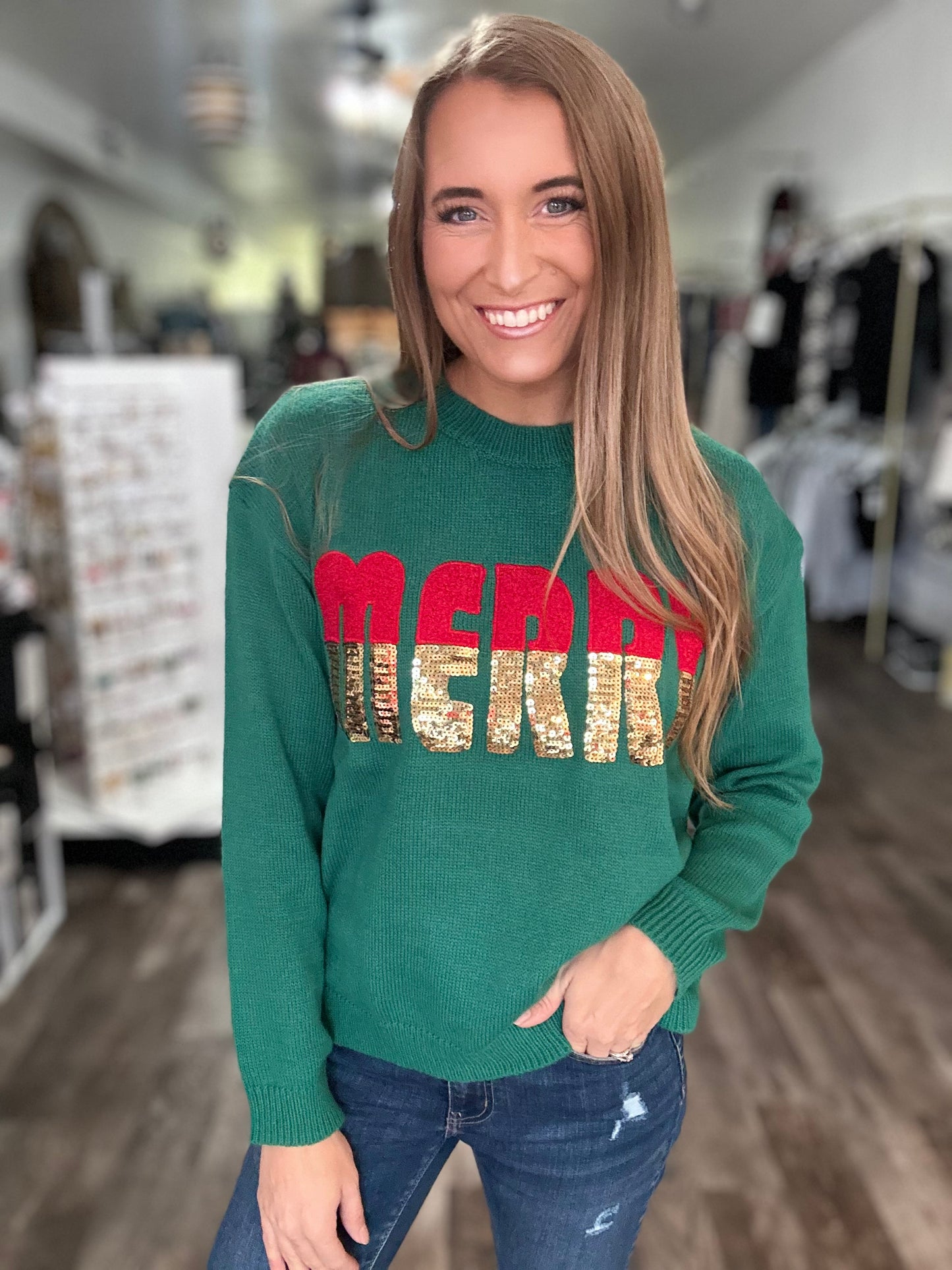 Feeling Merry Sequins Sweater