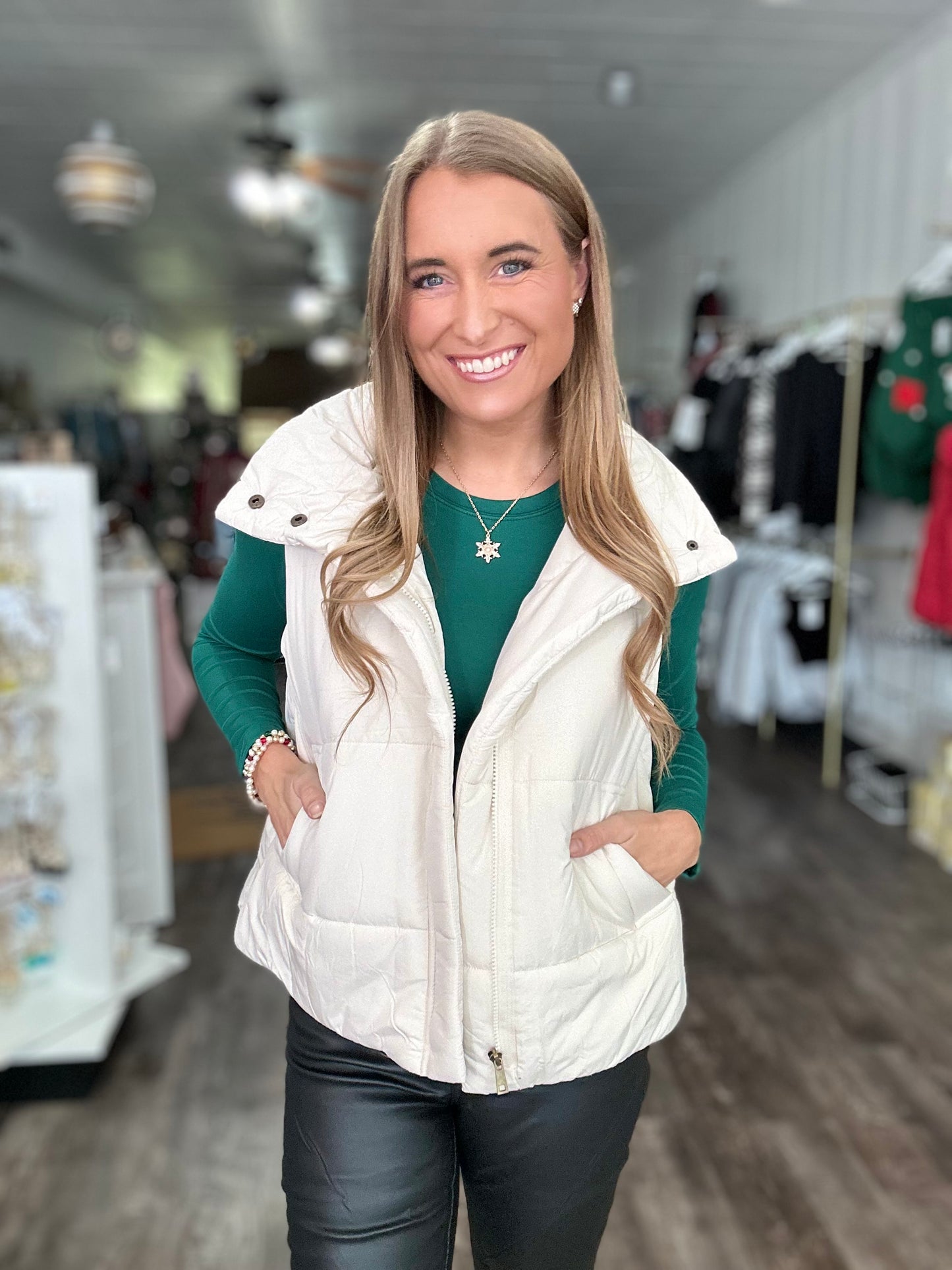 Day Trip Puffer Vest - Cream