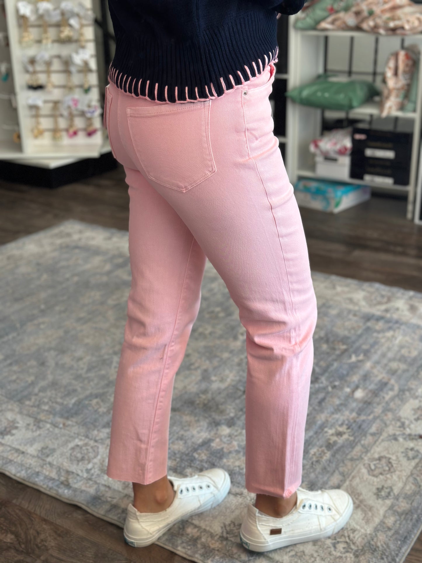 Pretty in Pink Denim Jeans