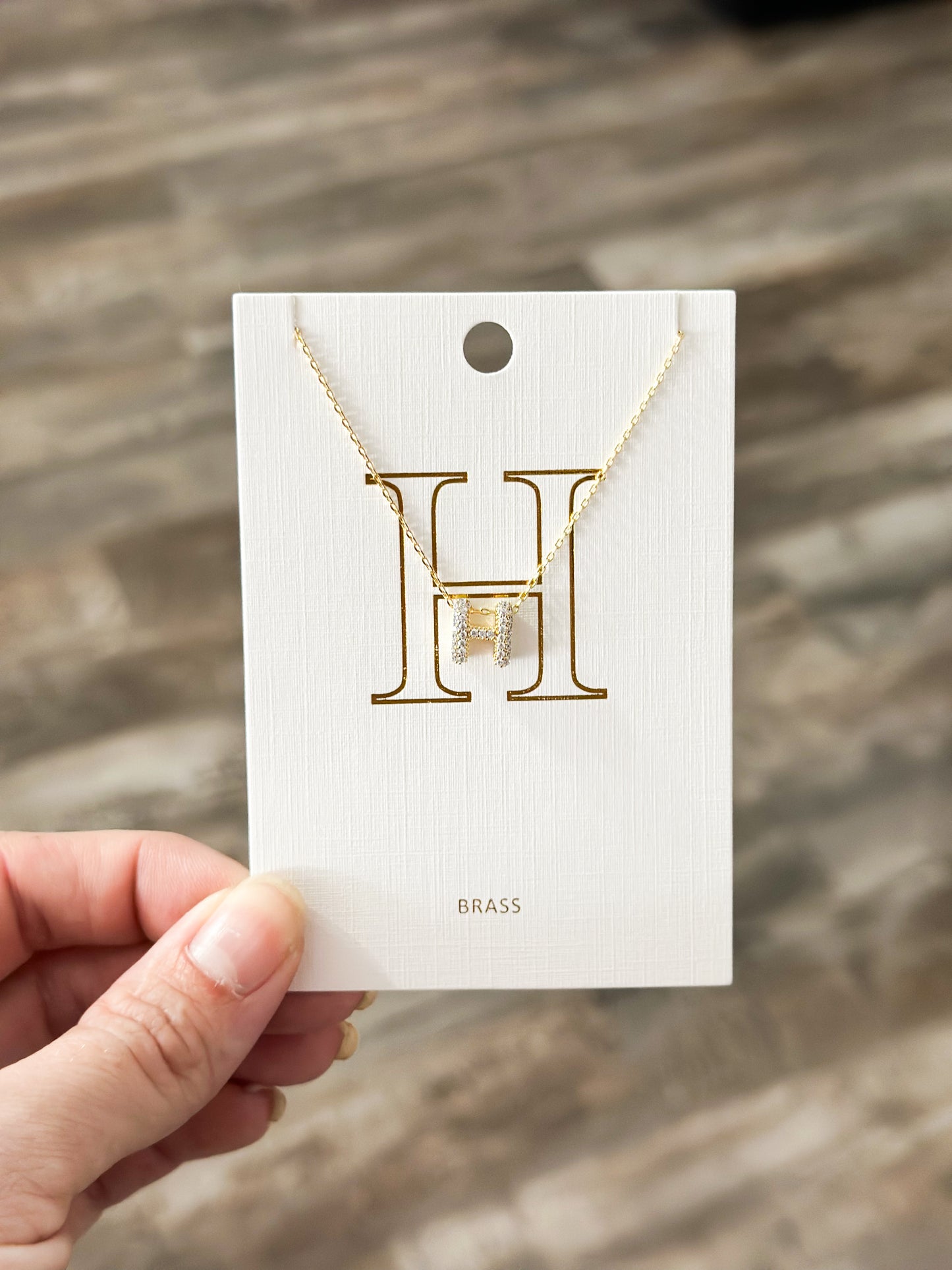Sparkly Initial Necklace - Gold