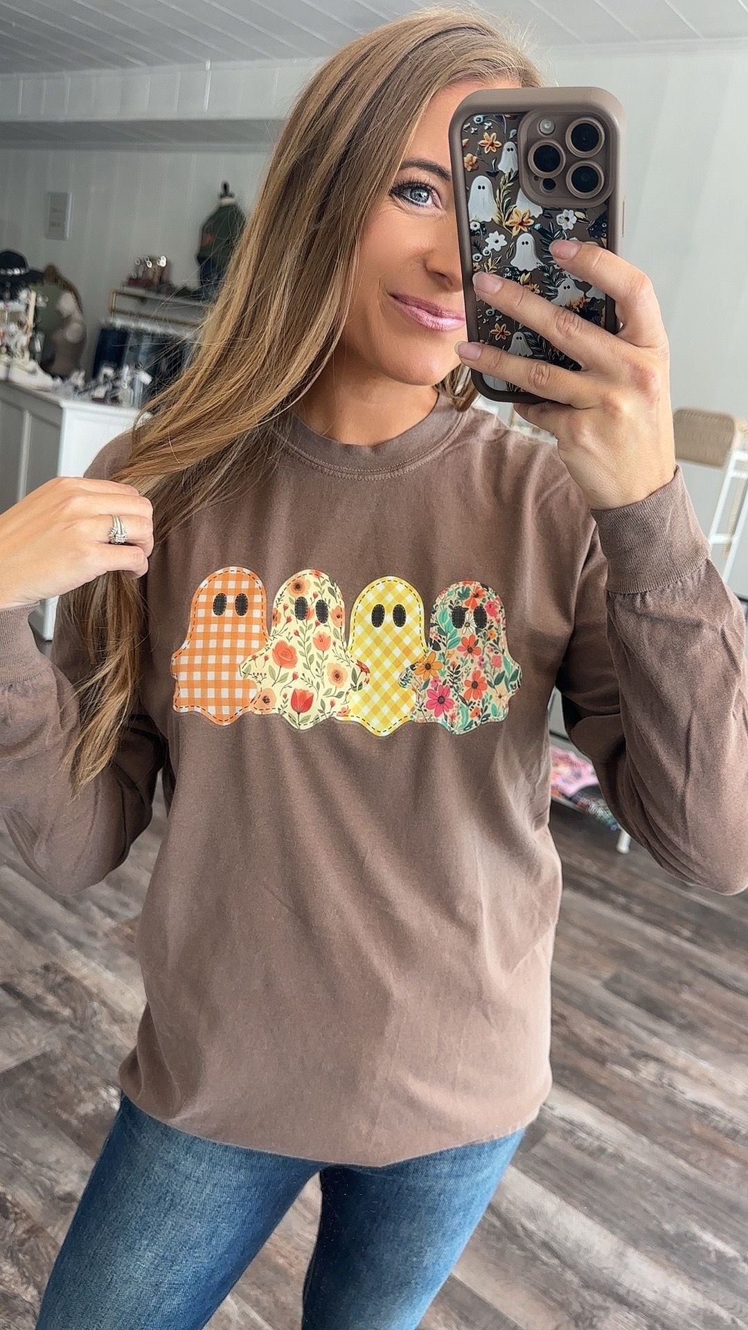 Fall Ghosts Long Sleeve Tee