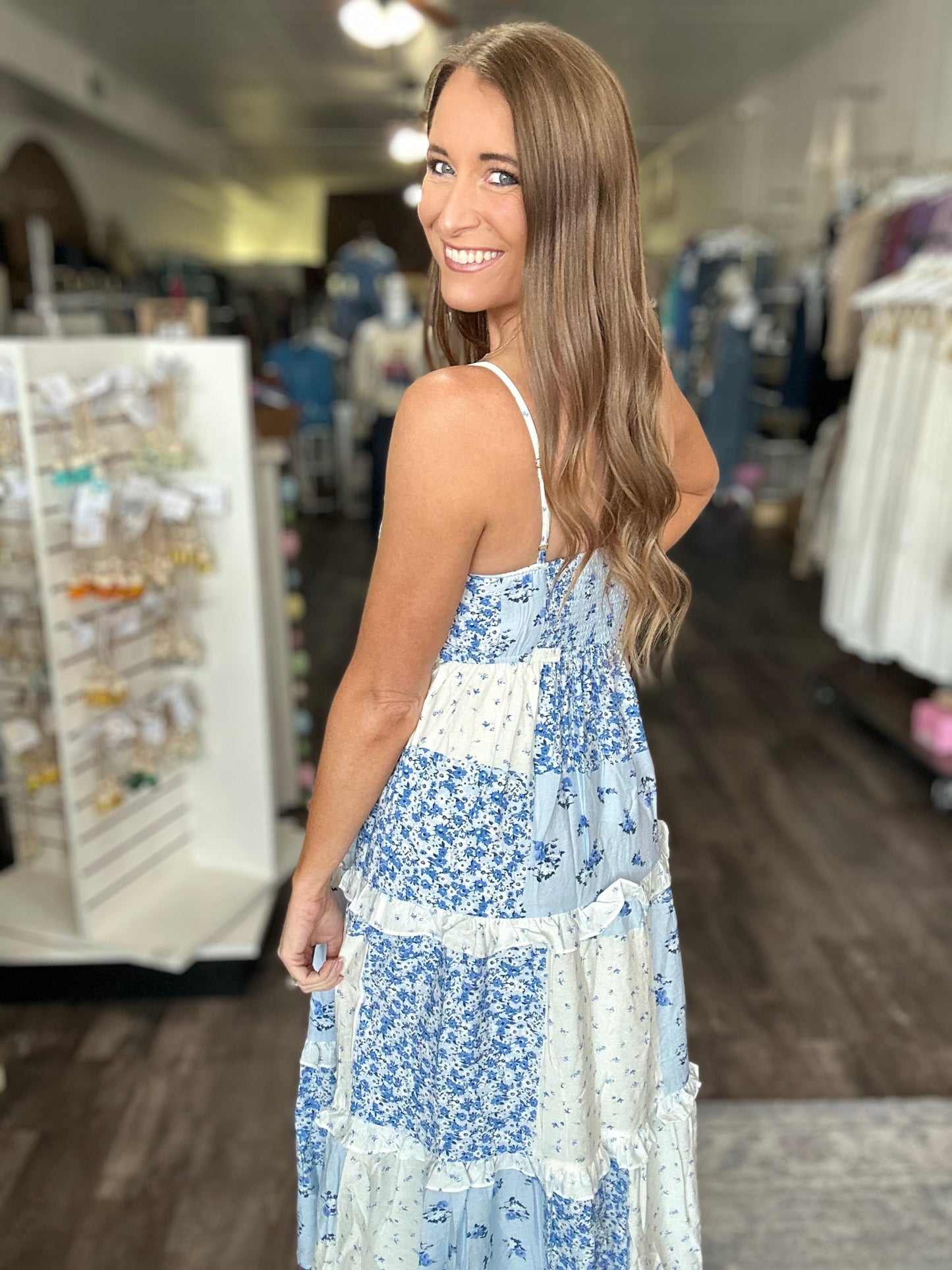 Whispering Florals Midi Dress