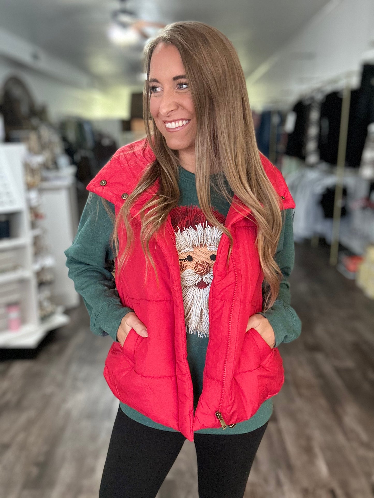 RESTOCK Day Trip Puffer Vest - Red