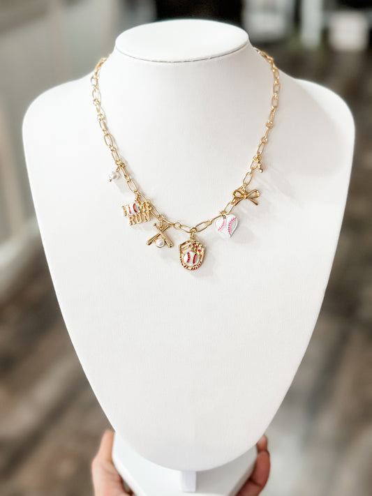 Baseball Charm Necklace