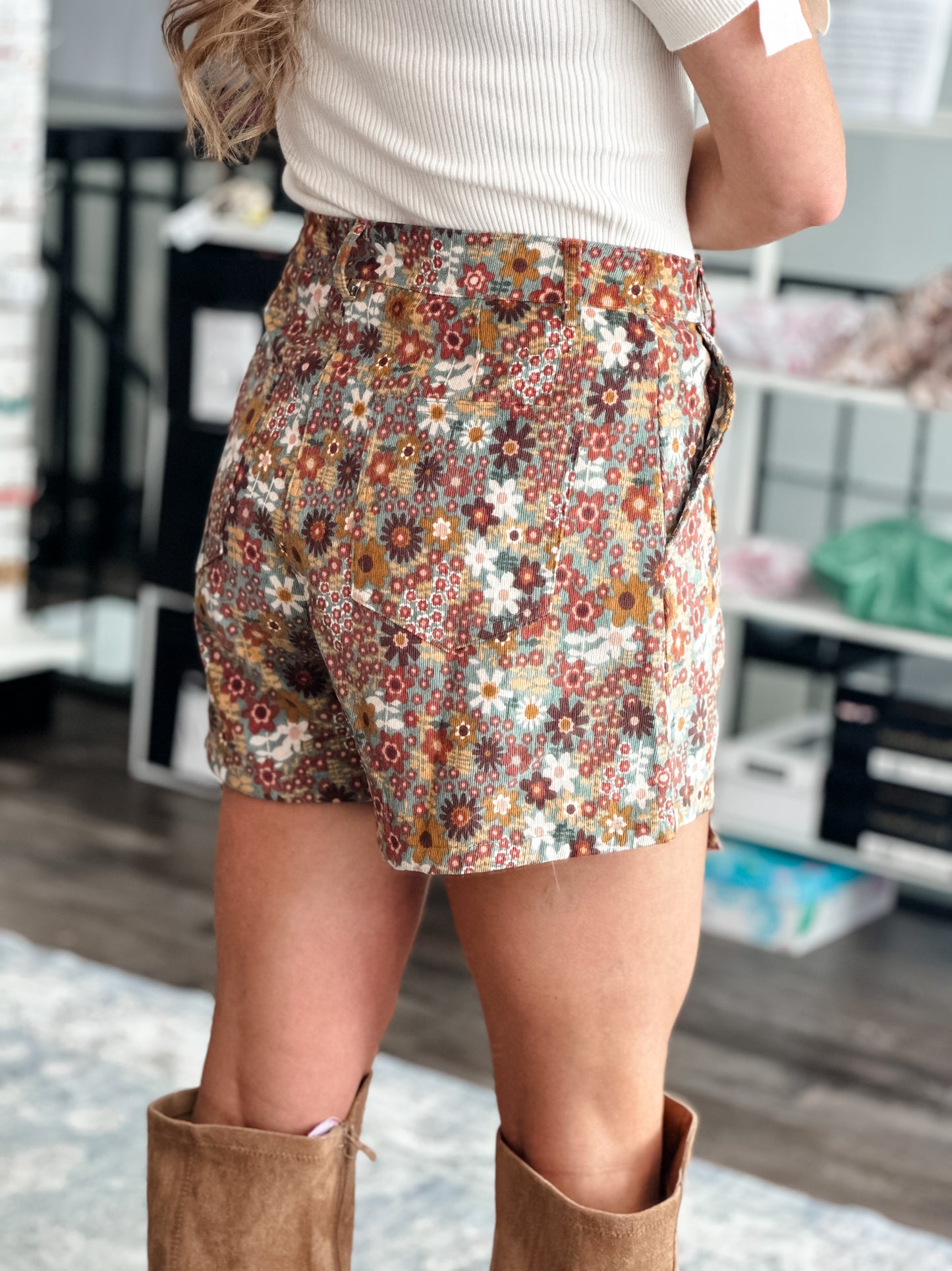Living on Edge Floral Skort