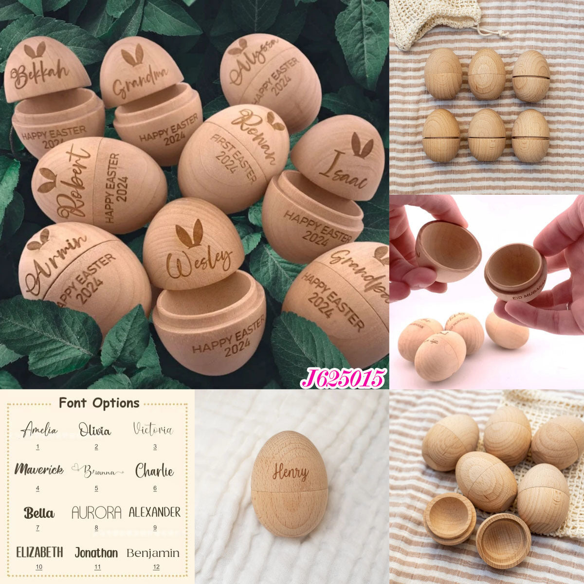 PREORDER Custom Wood Easter Eggs
