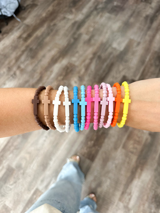 Silicon Cross Bracelets