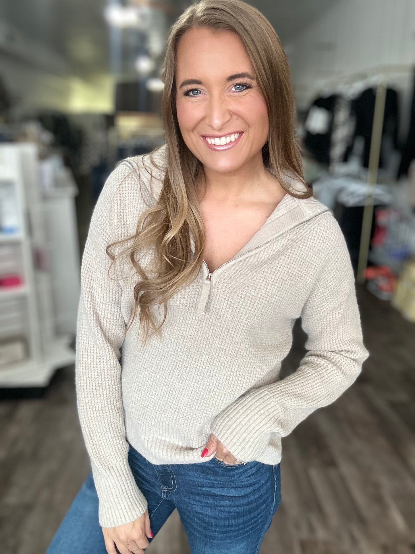 Nothing Like It Quarter Zip Sweater