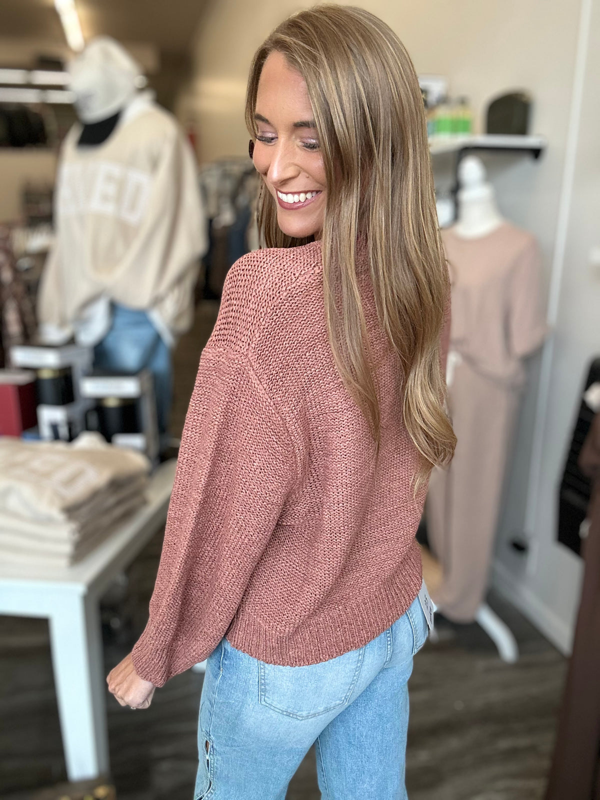 Keenan Slouchy Sweater (Mahogany)