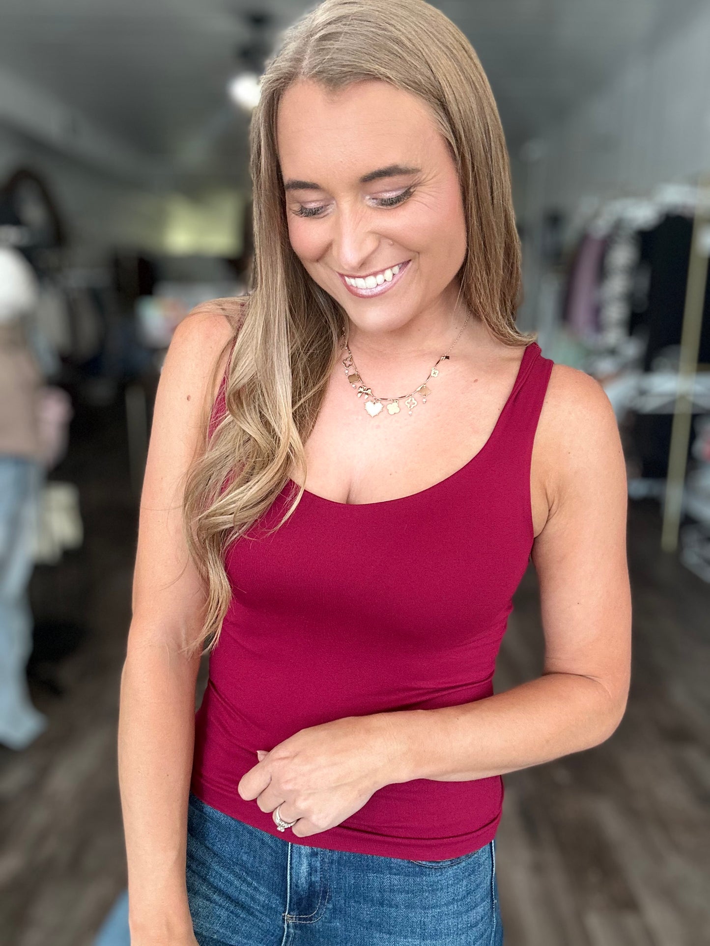 Clarissa Tank - Burgundy