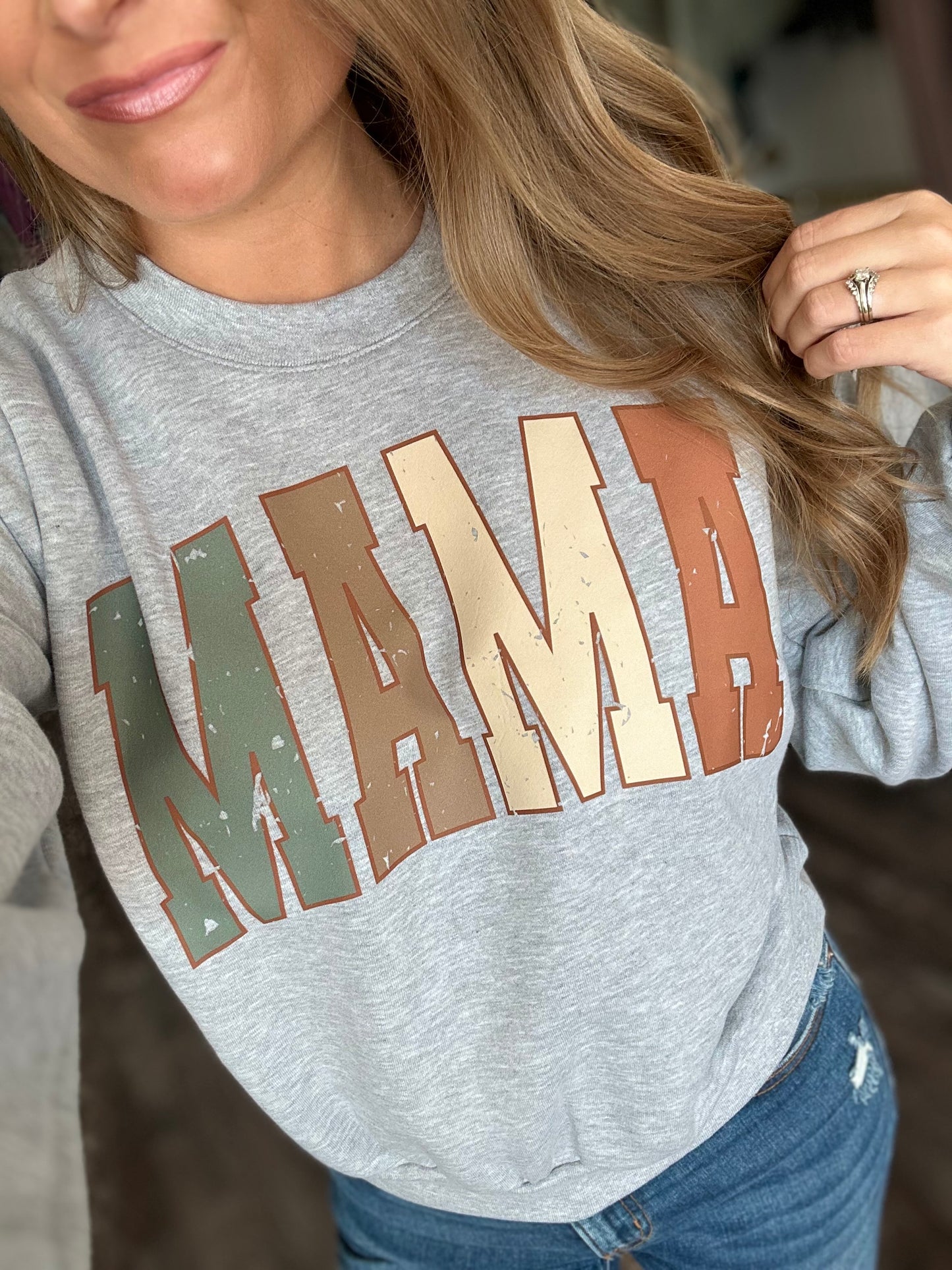 Fall Mama Cropped Crewneck