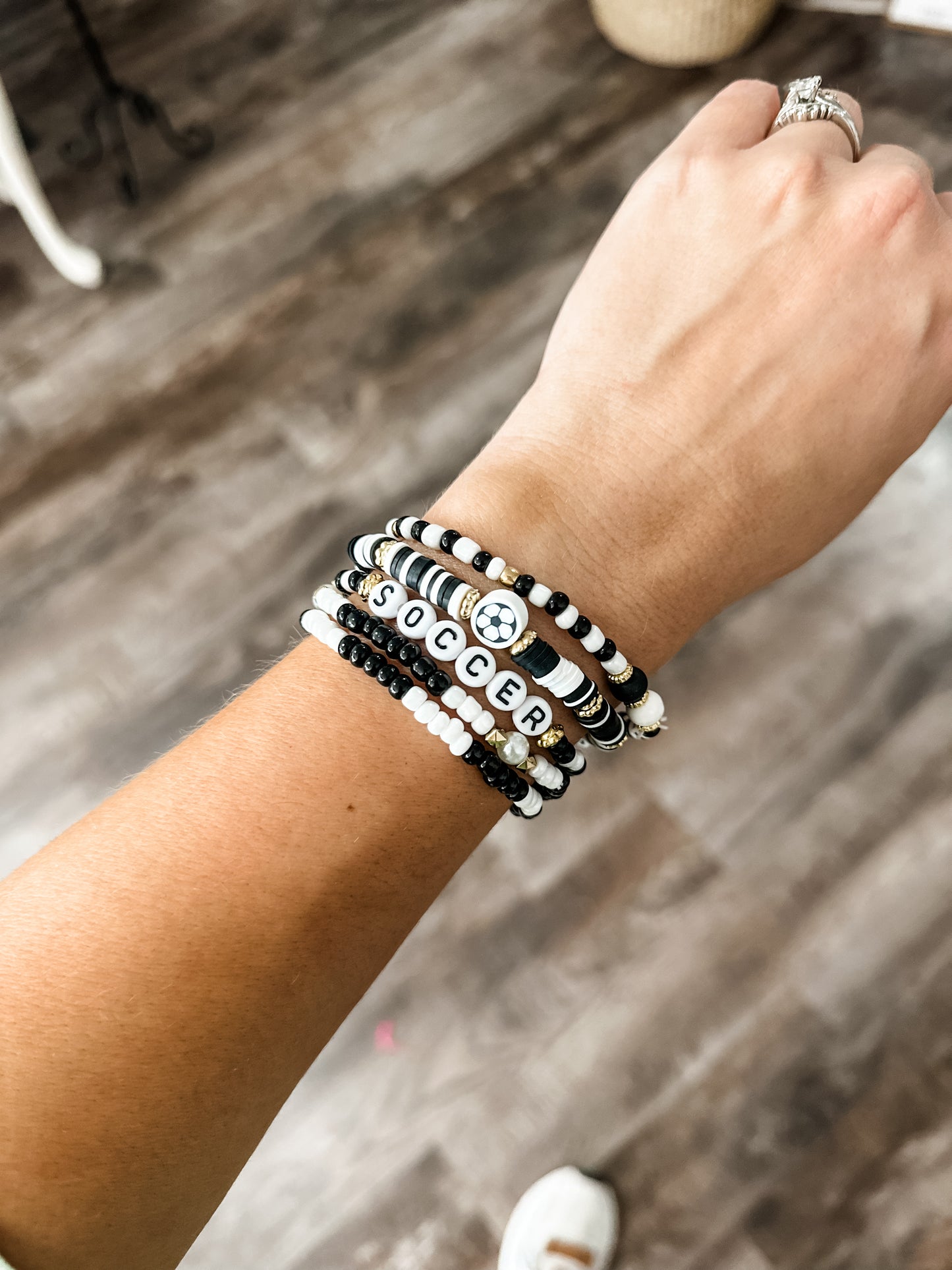 Stacked Beaded Sports Bracelets