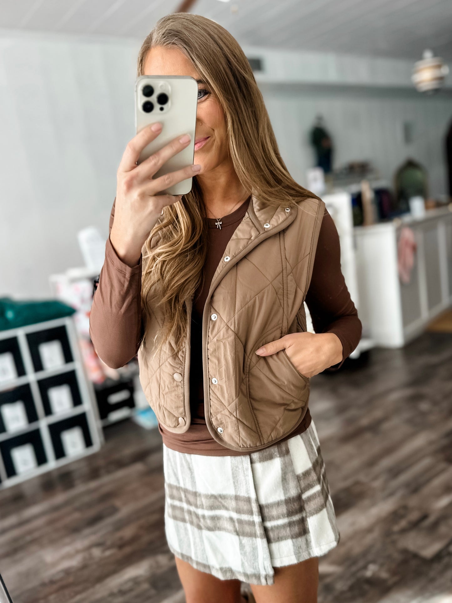 One Call Away Quilted Vest
