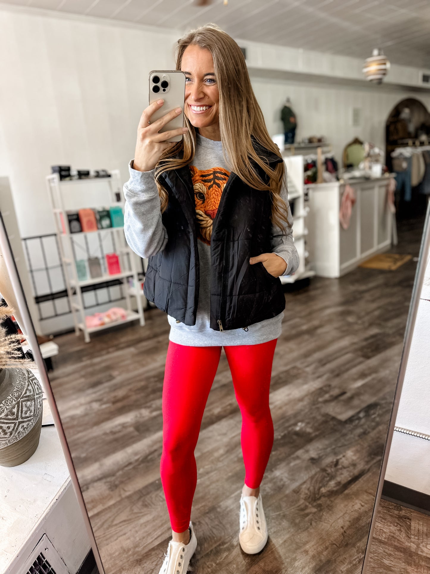 Comfort For Days Buttery Soft Wide Band Leggings (Red)