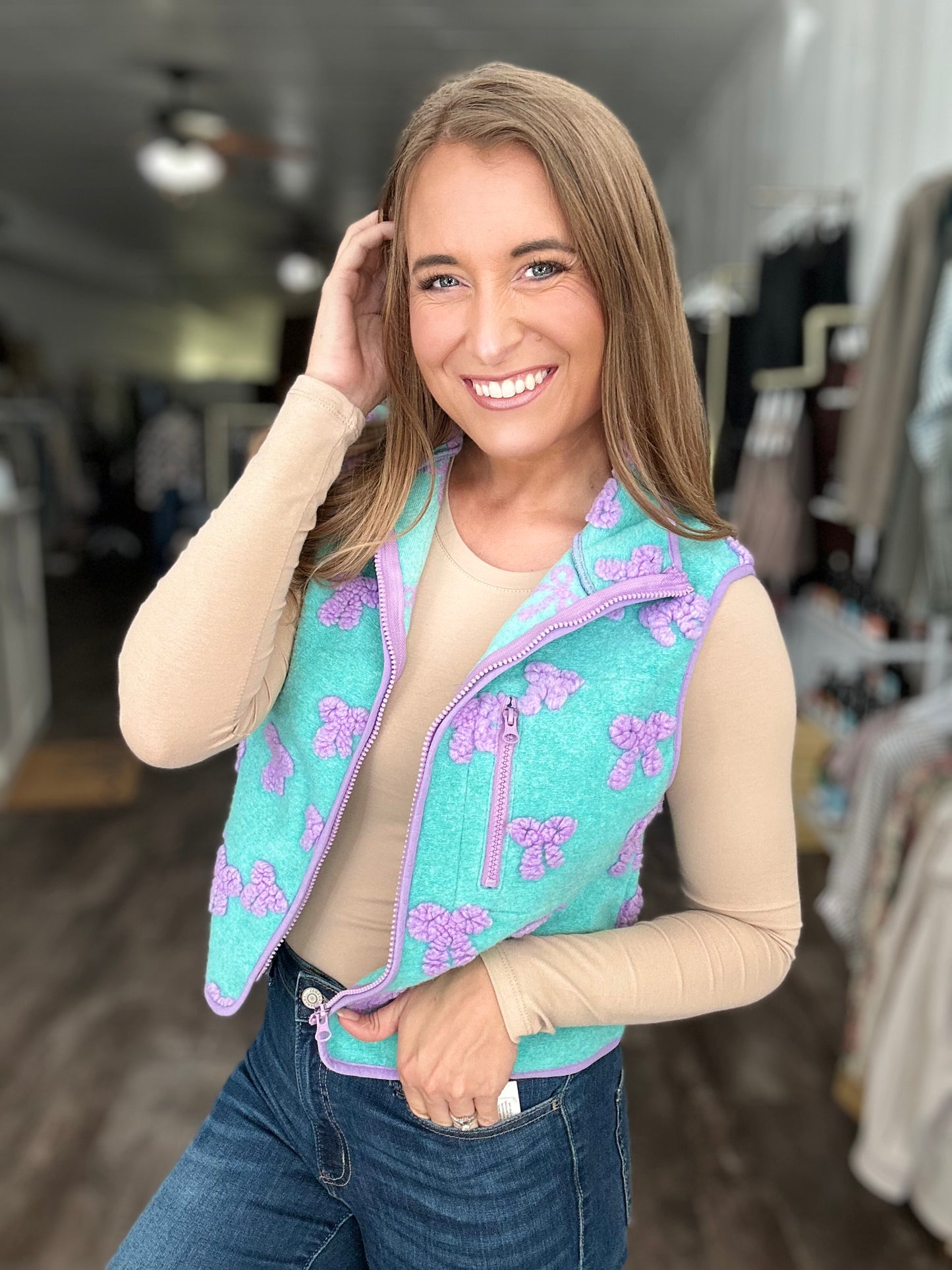 Cozy in Color Bow Vest
